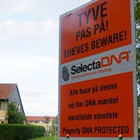 DNA mærkningsskilt mod tyveri