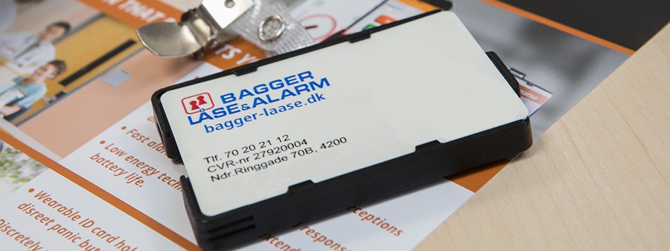 Personlig overfaldsalarm med GPS på ID-kort