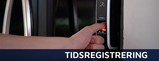Tidsregistrering med biometrisk adgangskontrol